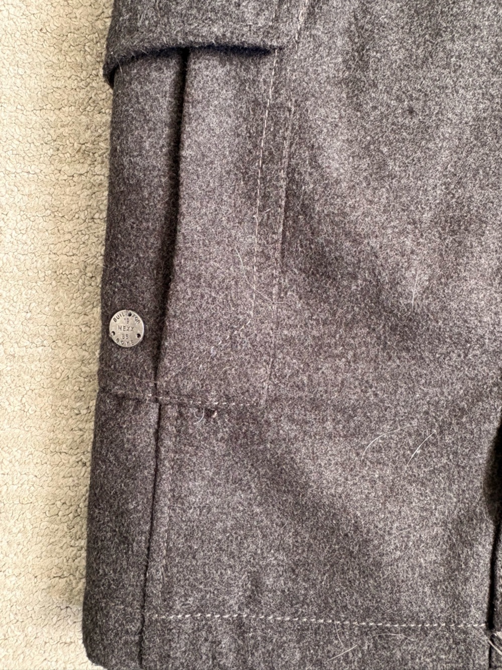 Mexx Boys' Gray Hooded Double-Breasted Coat (large) - Picture 8 of 9